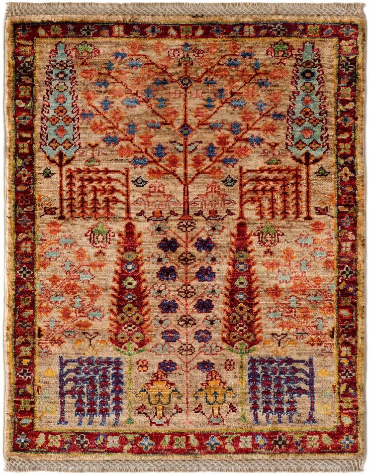 Detail image of 2' x 3' 2 Hand Knotted Ariana Ziegler Rug