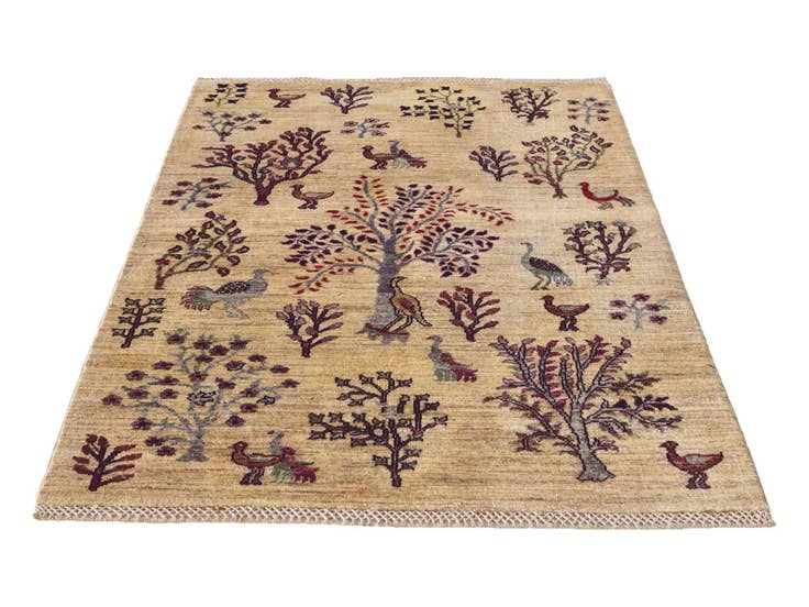 Detail image of 3' 4 x 5' Hand Knotted Ariana Ziegler Rug