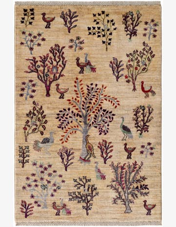 3' 4 x 5' Hand Knotted Ariana Ziegler Rug