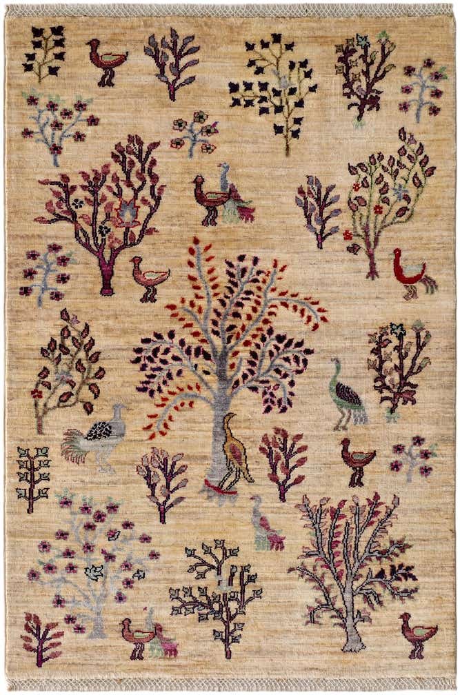 3' 4 x 5' Hand Knotted Ariana Ziegler Rug