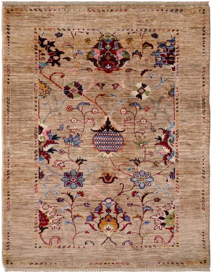 Detail image of 3' 4 x 5' 3 Hand Knotted Ariana Ziegler Rug