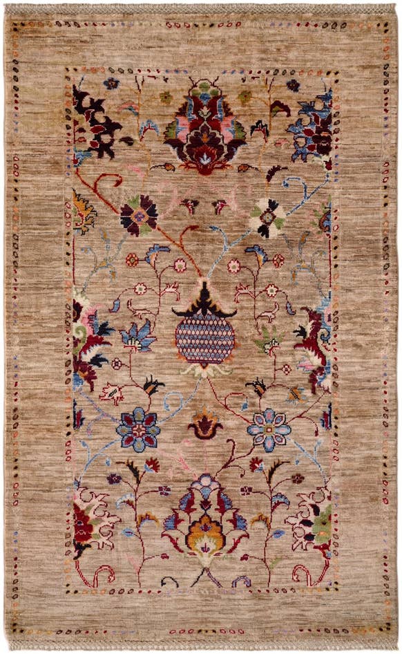 Detail image of 3' 4 x 5' 3 Hand Knotted Ariana Ziegler Rug