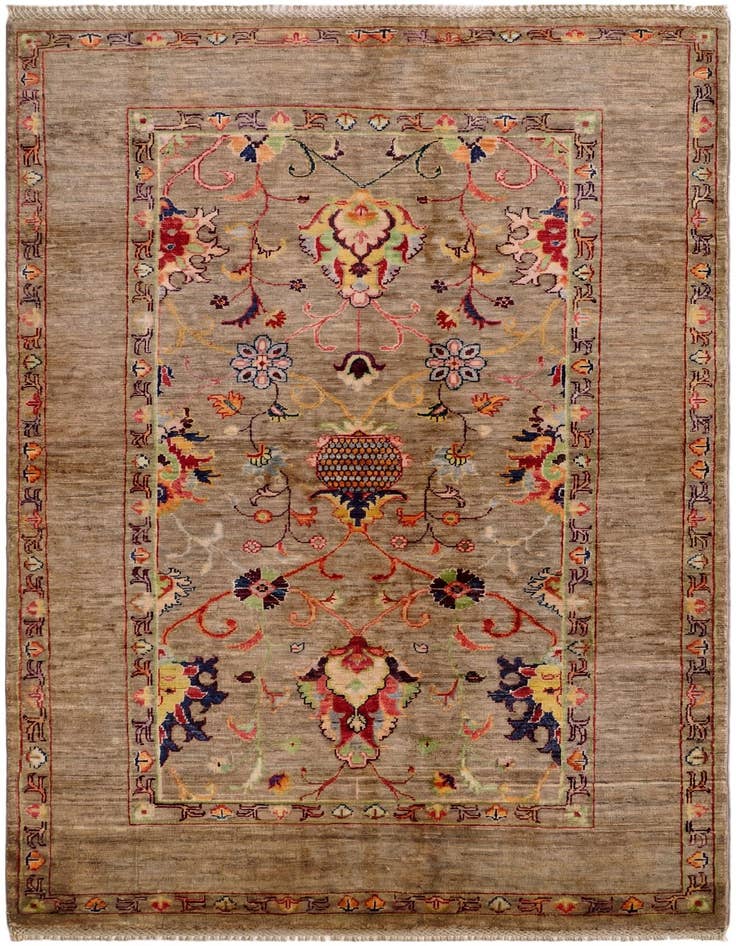 Detail image of 4' x 6' Hand Knotted Ariana Ziegler Rug
