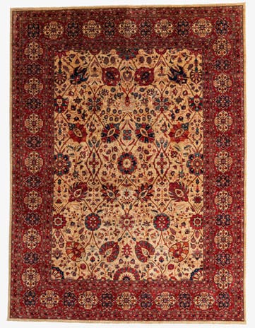 9' x 12' Hand Knotted Ariana Ziegler Oriental Rug