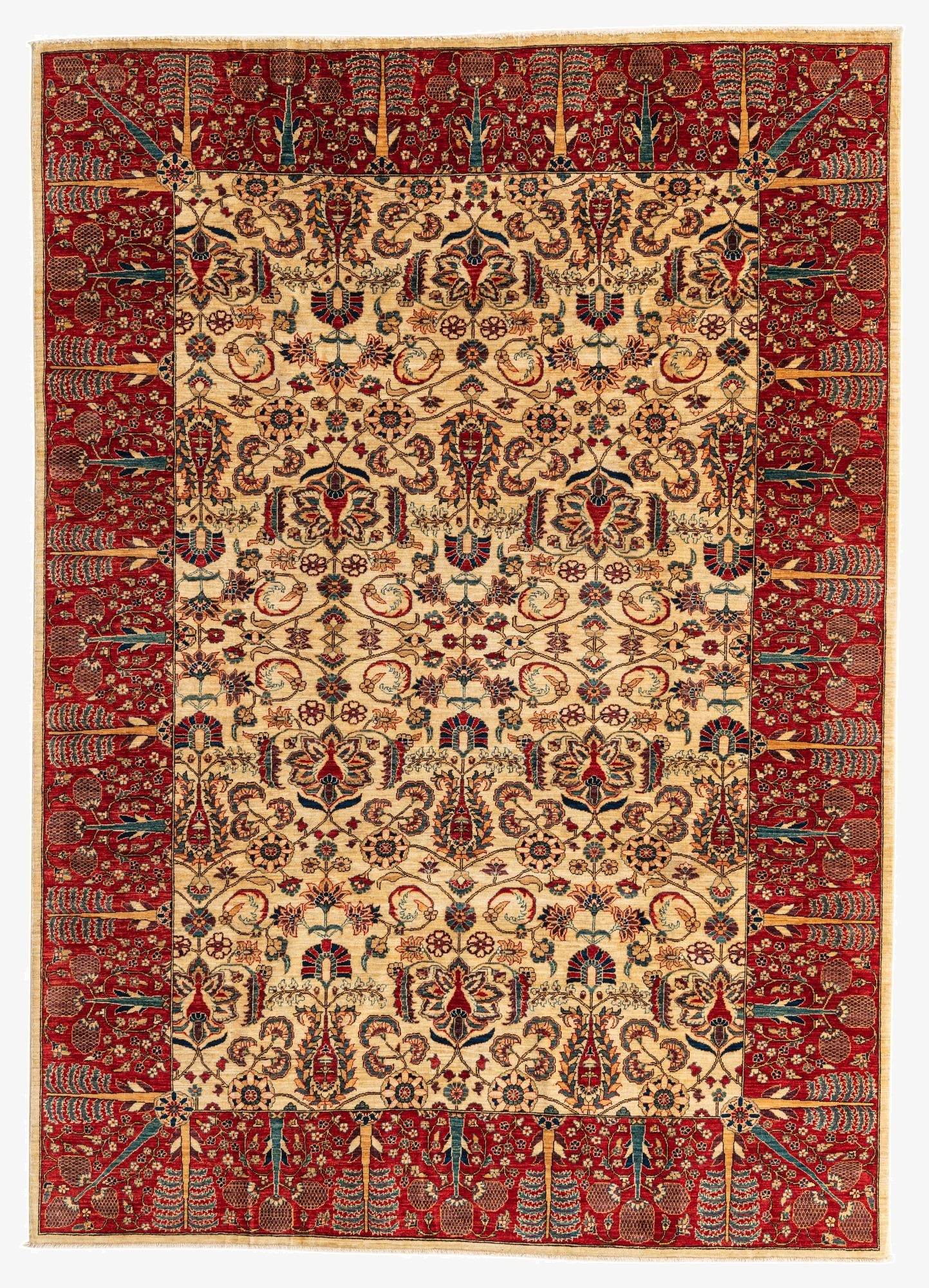 7' x 9' 7  Hand Knotted Ariana Ziegler Oriental Rug