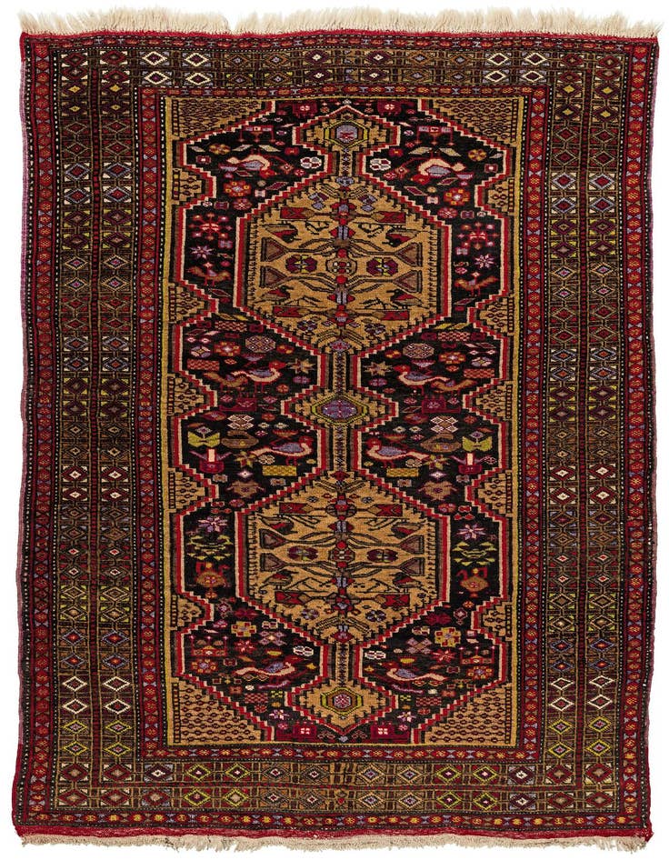 Detail image of 4' 3 x 7' 3 Hand Knotted Balouch Oriental Wool Rug
