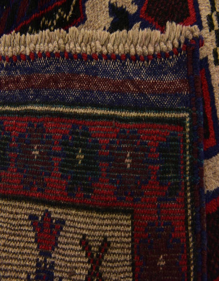 Detail image of 3' x 4' 9 Hand Knotted Balouch Persian Wool Rug