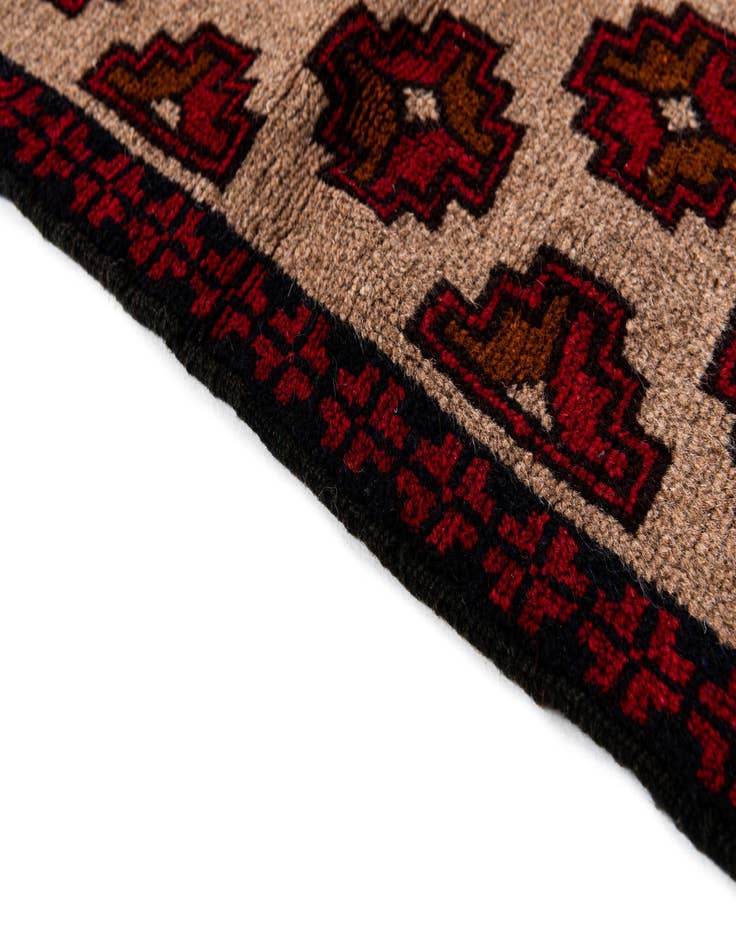 Detail image of 3' x 4' 9  Hand Knotted Balouch Persian Wool Rug