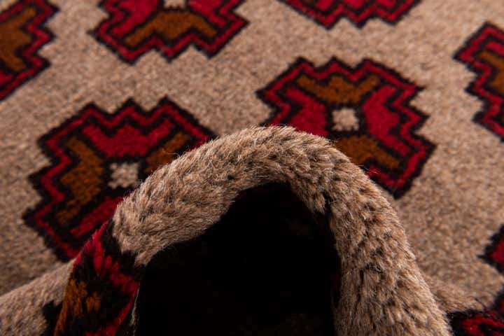 3' x 4' 9 Hand Knotted Balouch Persian Wool Rug