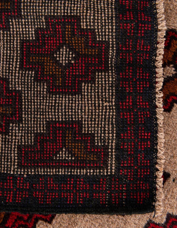Detail image of 3' x 4' 9  Hand Knotted Balouch Persian Wool Rug