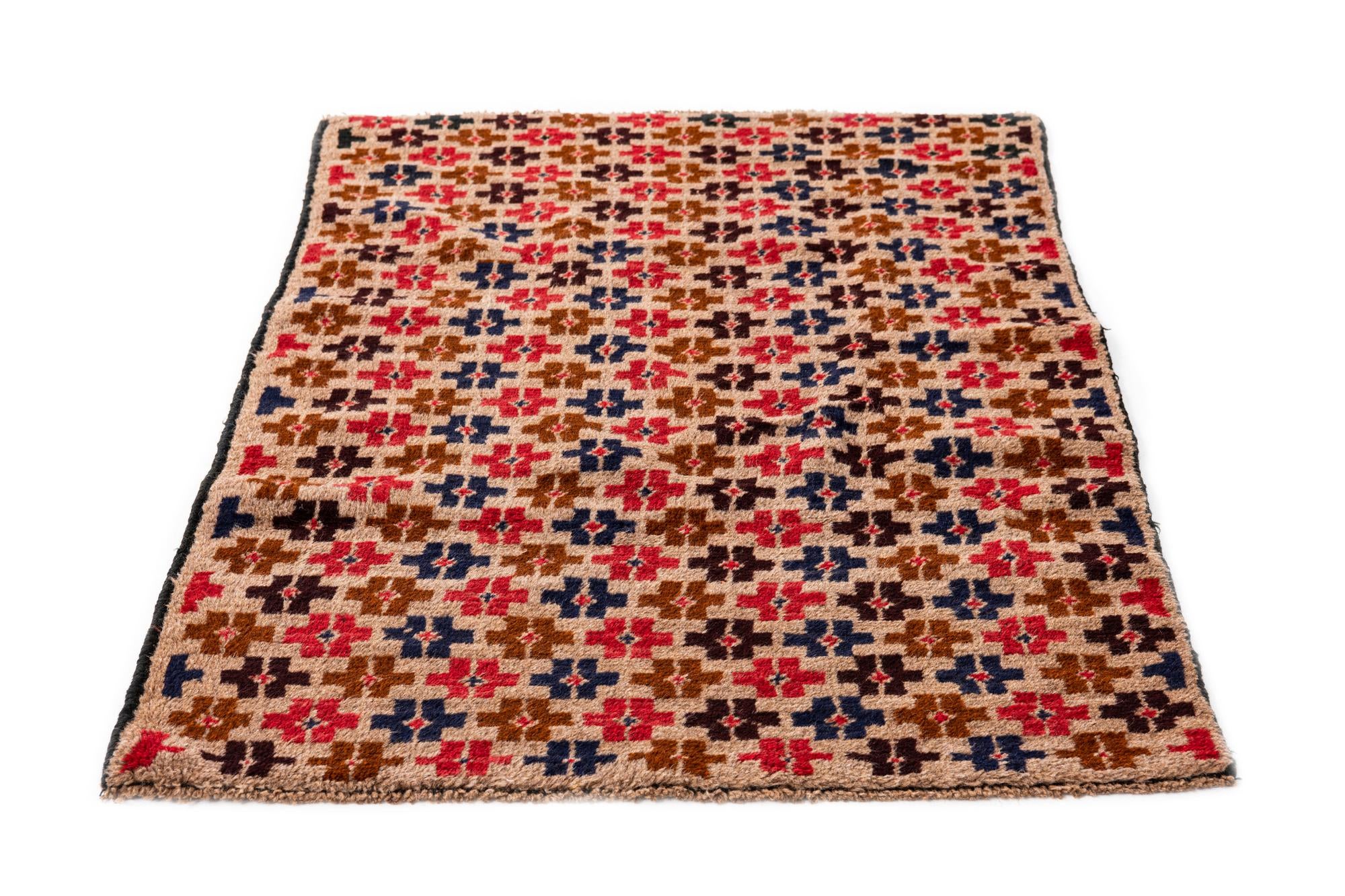 2' 9 x 4' 8 Hand Knotted Balouch Persian Wool Rug