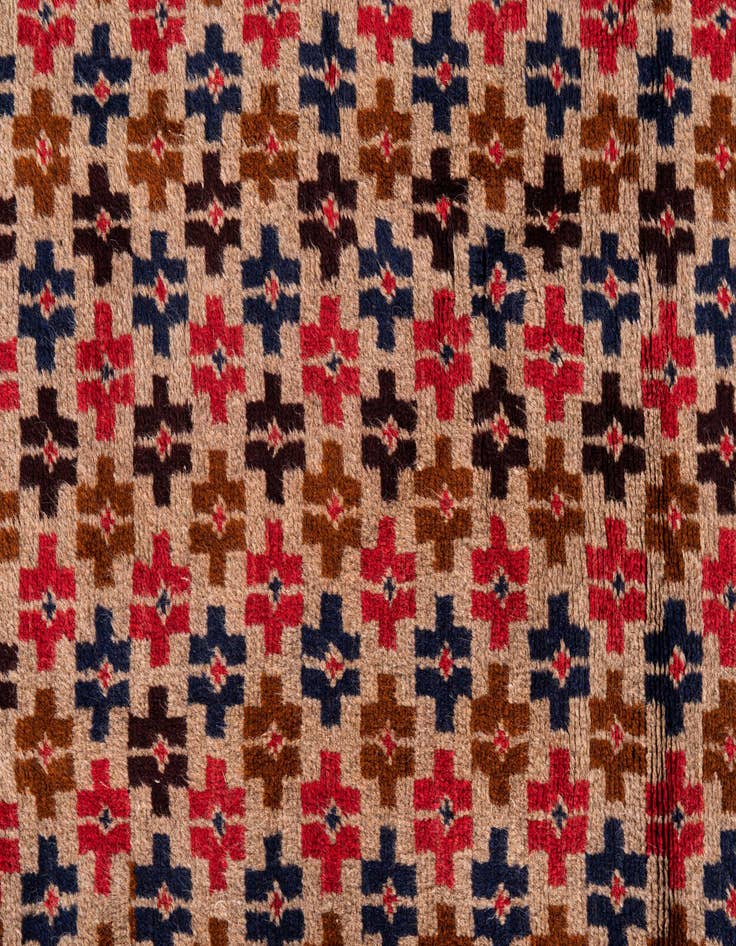 Detail image of 2' 9 x 4' 8  Hand Knotted Balouch Persian Wool Rug