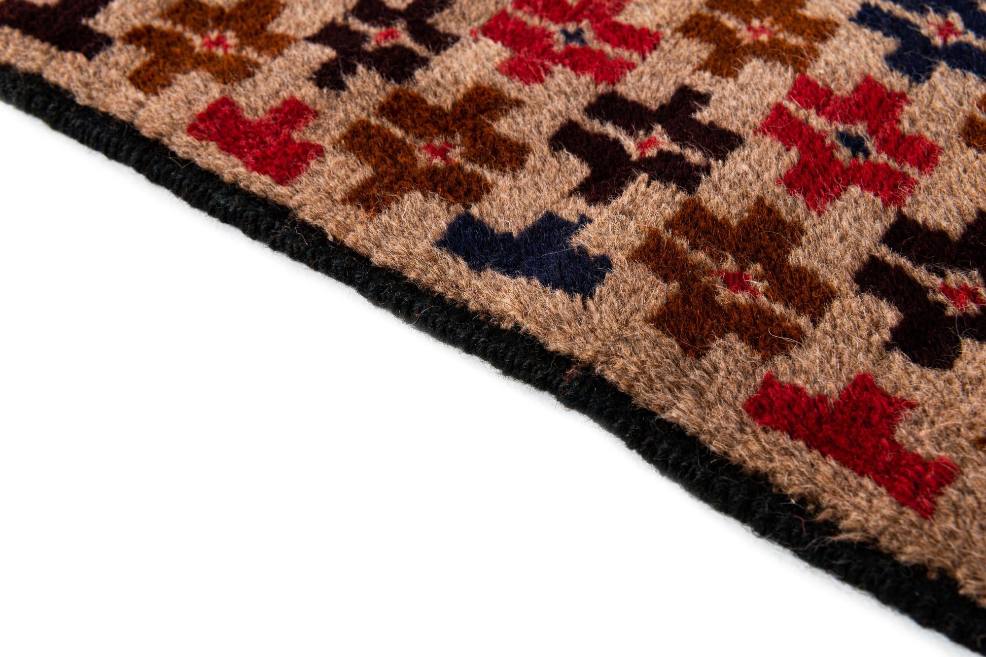 2' 9 x 4' 8 Hand Knotted Balouch Persian Wool Rug