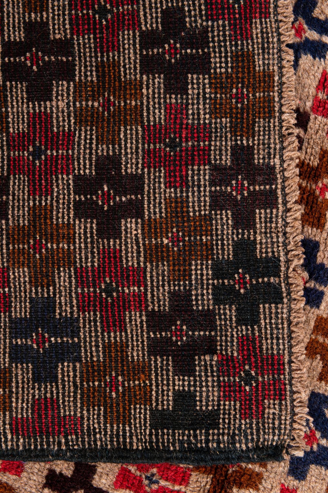 2' 9 x 4' 8 Hand Knotted Balouch Persian Wool Rug