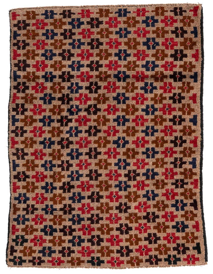 Detail image of 2' 9 x 4' 8 Hand Knotted Balouch Persian Wool Rug