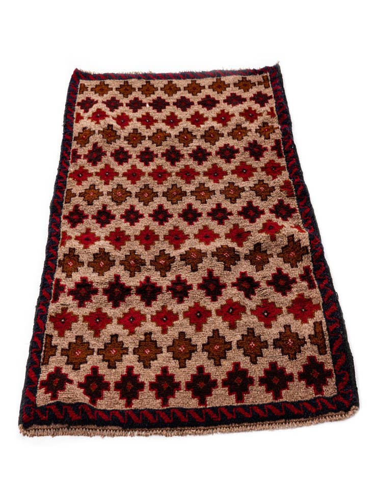 Detail image of 3' x 4' 6  Hand Knotted Balouch Persian Wool Rug