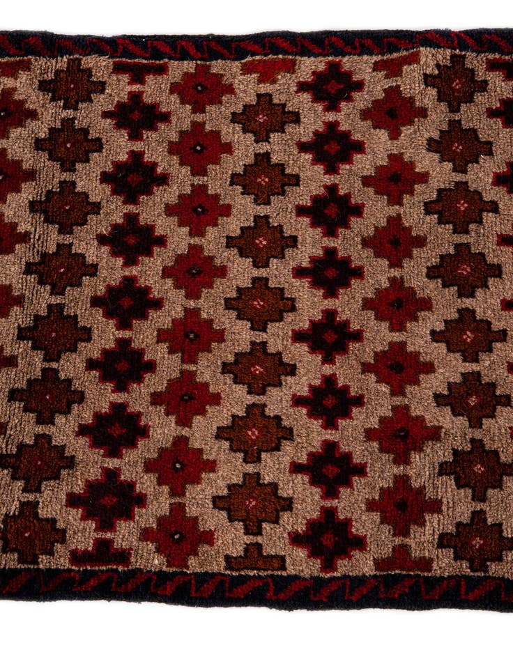 Detail image of 3' x 4' 6  Hand Knotted Balouch Persian Wool Rug