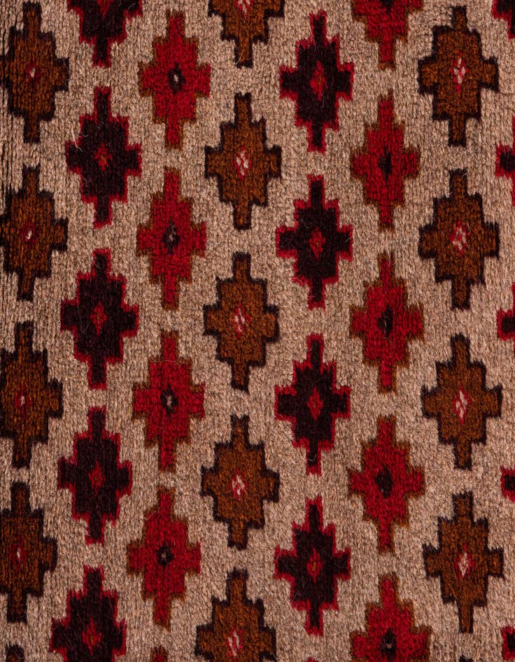 Detail image of 3' x 4' 6  Hand Knotted Balouch Persian Wool Rug