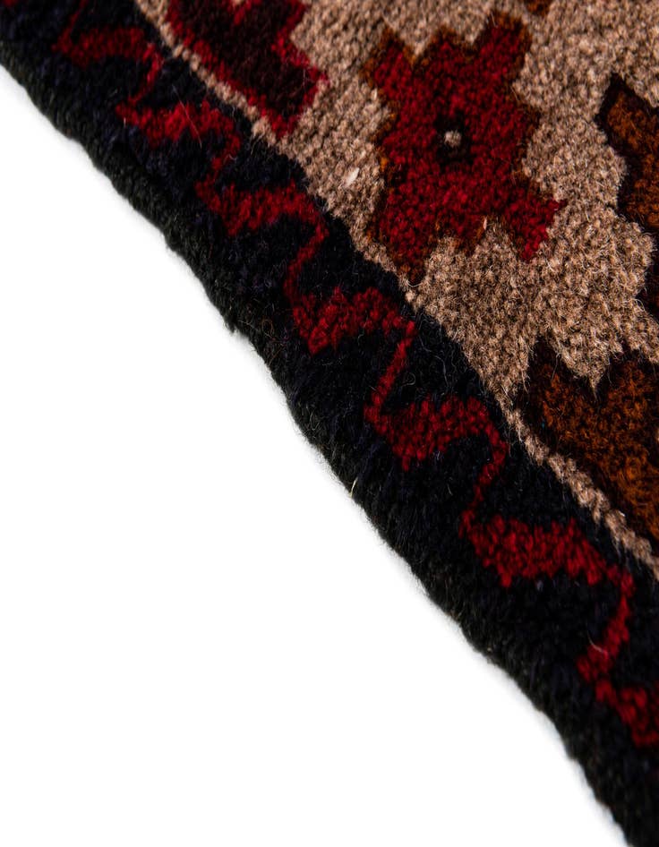 Detail image of 3' x 4' 6  Hand Knotted Balouch Persian Wool Rug