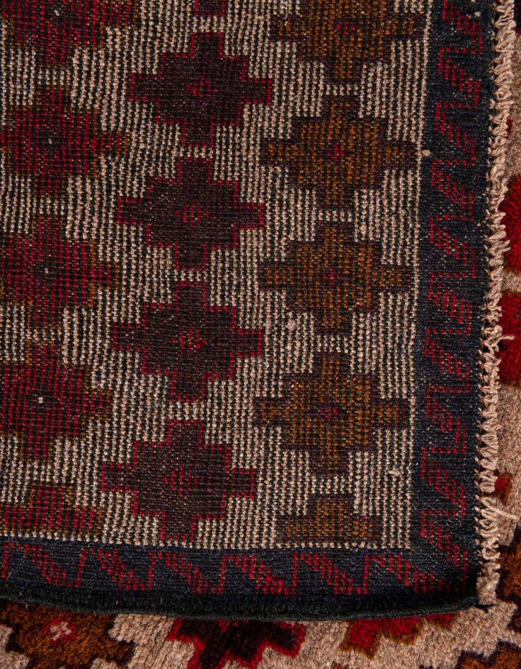 Detail image of 3' x 4' 6  Hand Knotted Balouch Persian Wool Rug