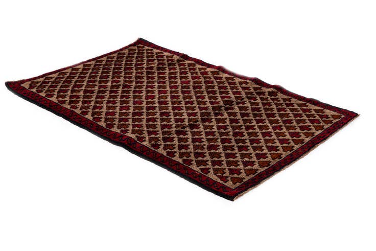 Detail image of 2' 10 x 4' 7 Hand Knotted Balouch Persian Wool Rug