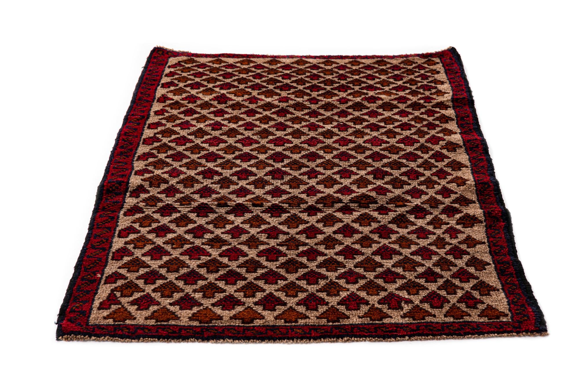 2' 10 x 4' 7 Hand Knotted Balouch Persian Wool Rug