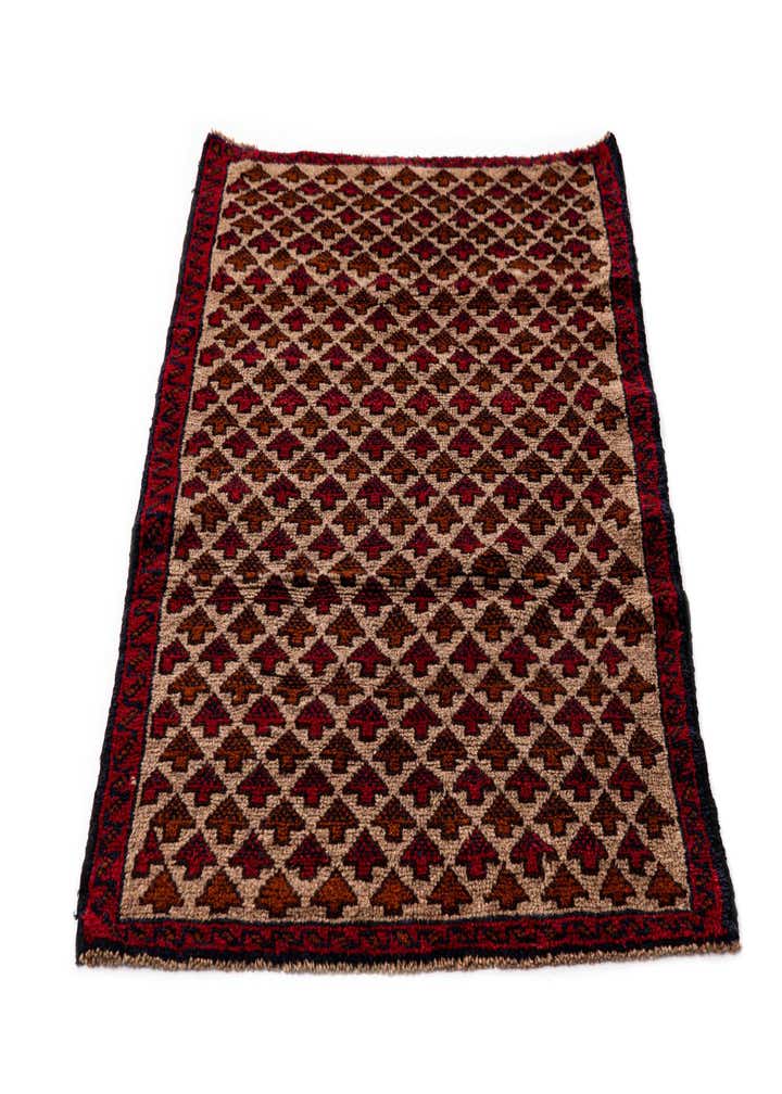 2' 10 x 4' 7 Hand Knotted Balouch Persian Wool Rug