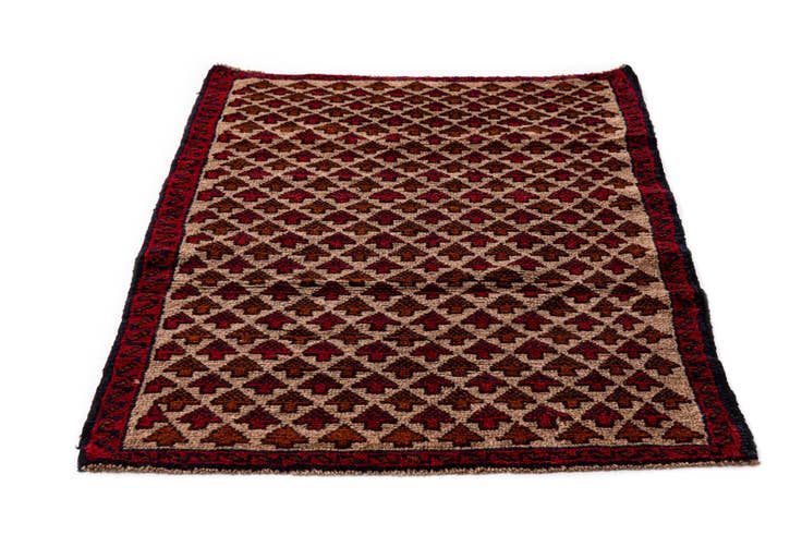 Detail image of 2' 10 x 4' 7 Hand Knotted Balouch Persian Wool Rug