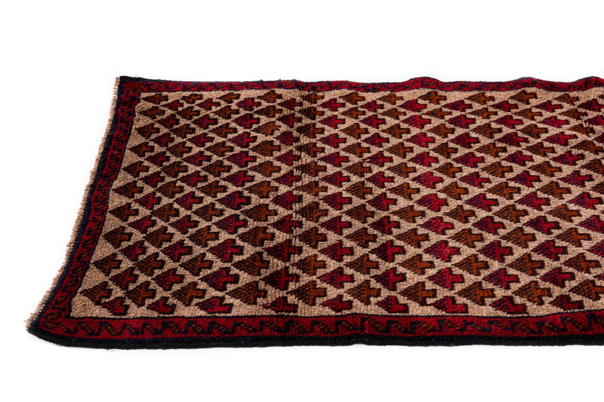 2' 10 x 4' 7 Hand Knotted Balouch Persian Wool Rug