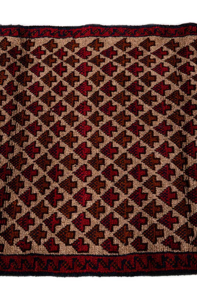 2' 10 x 4' 7 Hand Knotted Balouch Persian Wool Rug