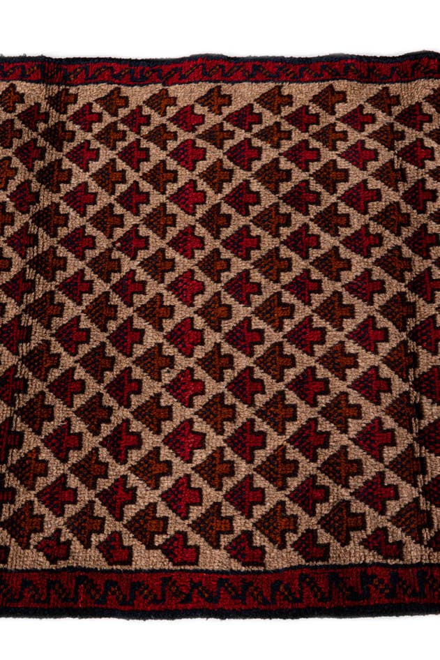 Detail image of 2' 10 x 4' 7 Hand Knotted Balouch Persian Wool Rug