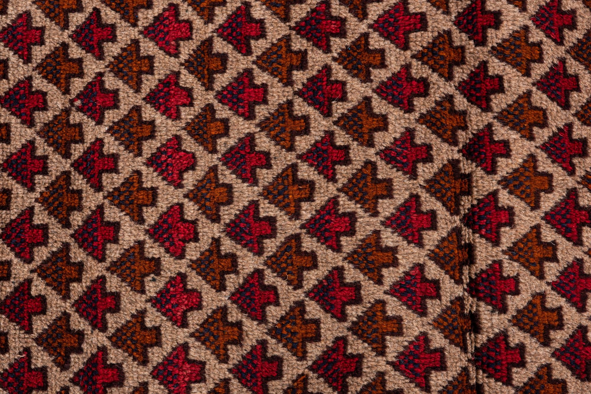 2' 10 x 4' 7 Hand Knotted Balouch Persian Wool Rug