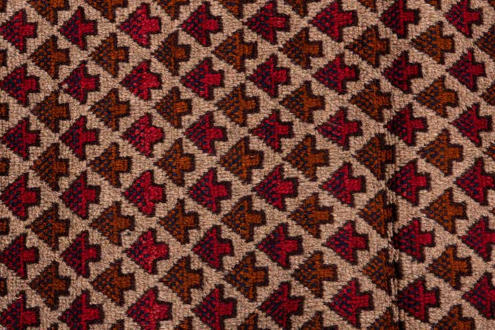 2' 10 x 4' 7 Hand Knotted Balouch Persian Wool Rug