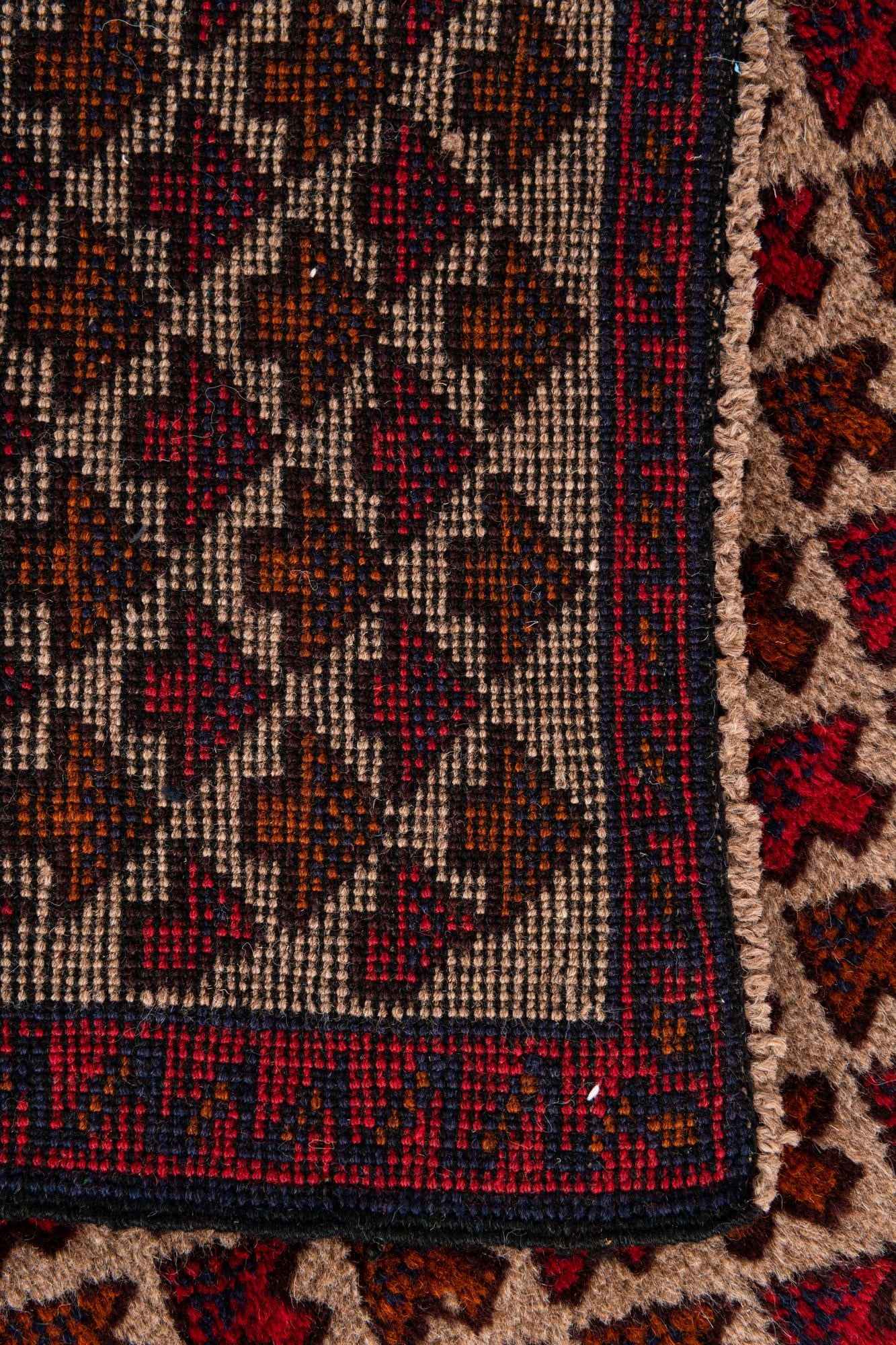 2' 10 x 4' 7 Hand Knotted Balouch Persian Wool Rug