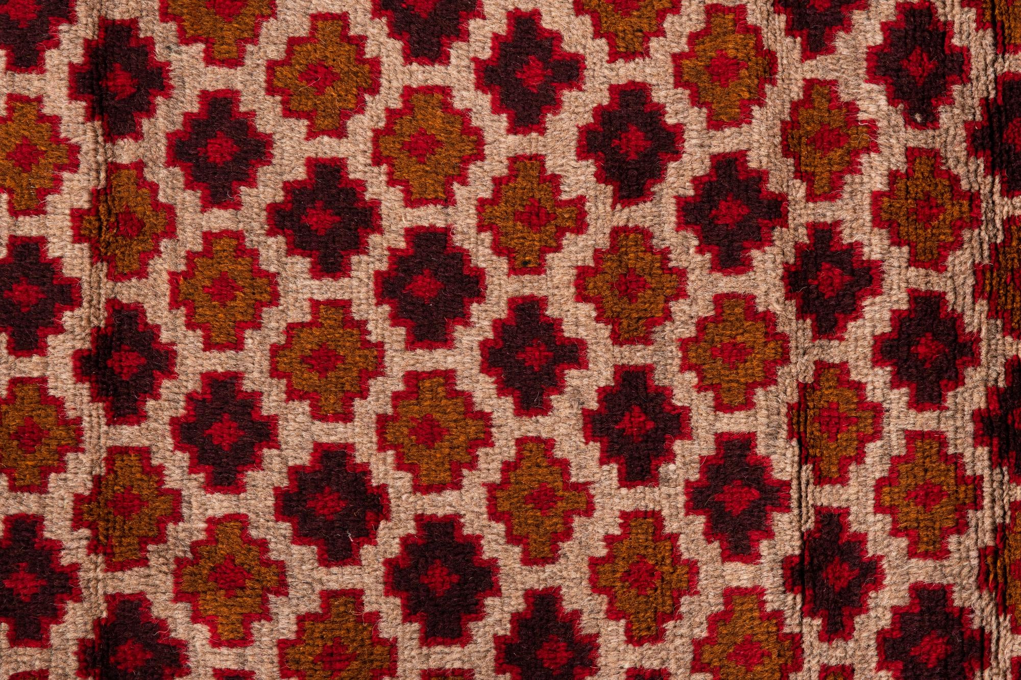 3' x 4' 6 Hand Knotted Balouch Persian Wool Rug