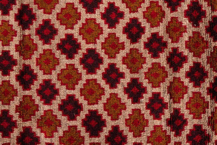 Detailansicht von 90cm x 135cm Handgeknüpft Balouch Persisch Wolle Teppich