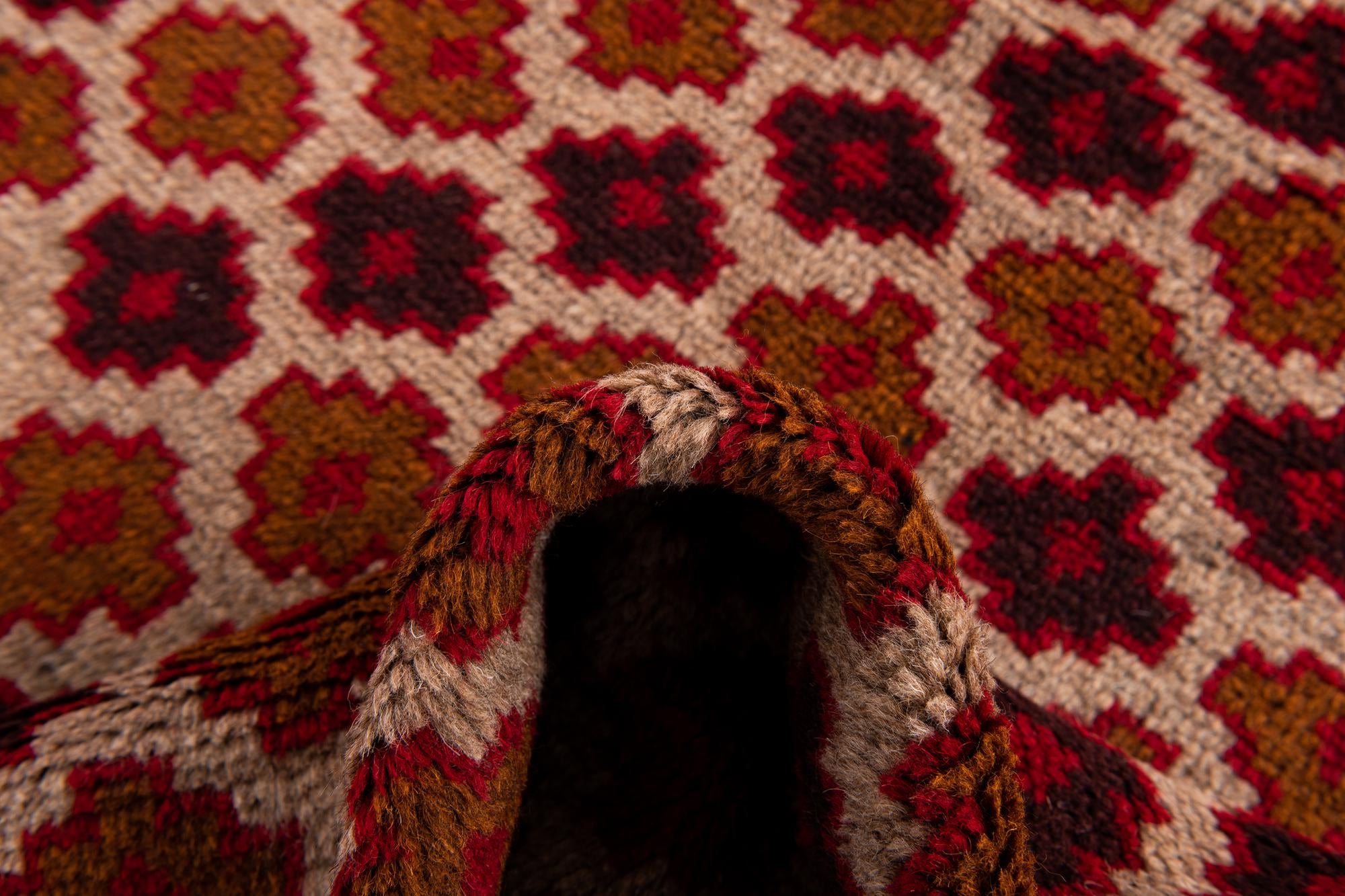 3' x 4' 6 Hand Knotted Balouch Persian Wool Rug