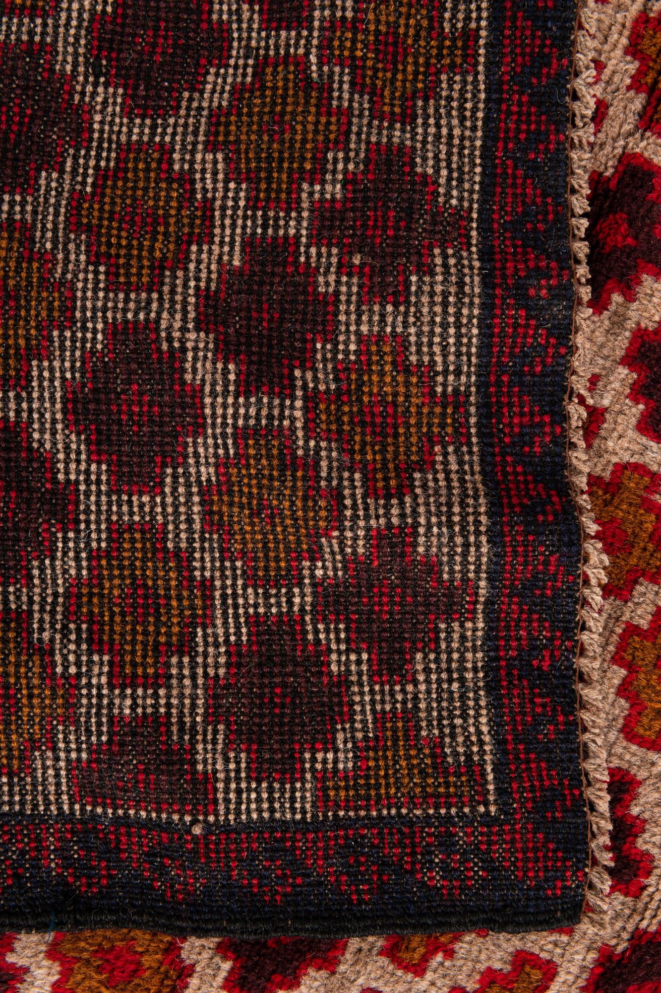 3' x 4' 6 Hand Knotted Balouch Persian Wool Rug