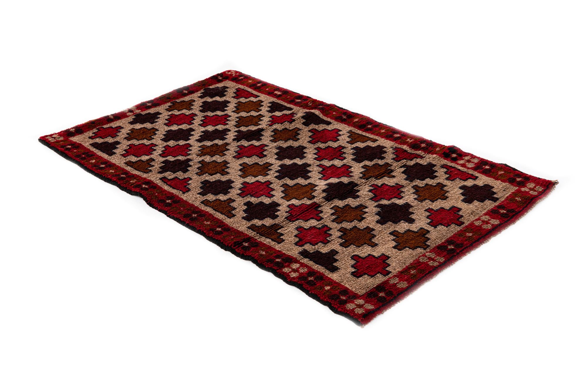 2' 10 x 4' 7 Hand Knotted Balouch Persian Wool Rug