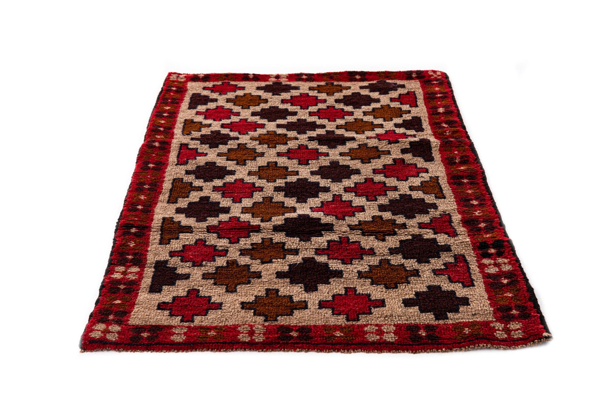 2' 10 x 4' 7 Hand Knotted Balouch Persian Wool Rug