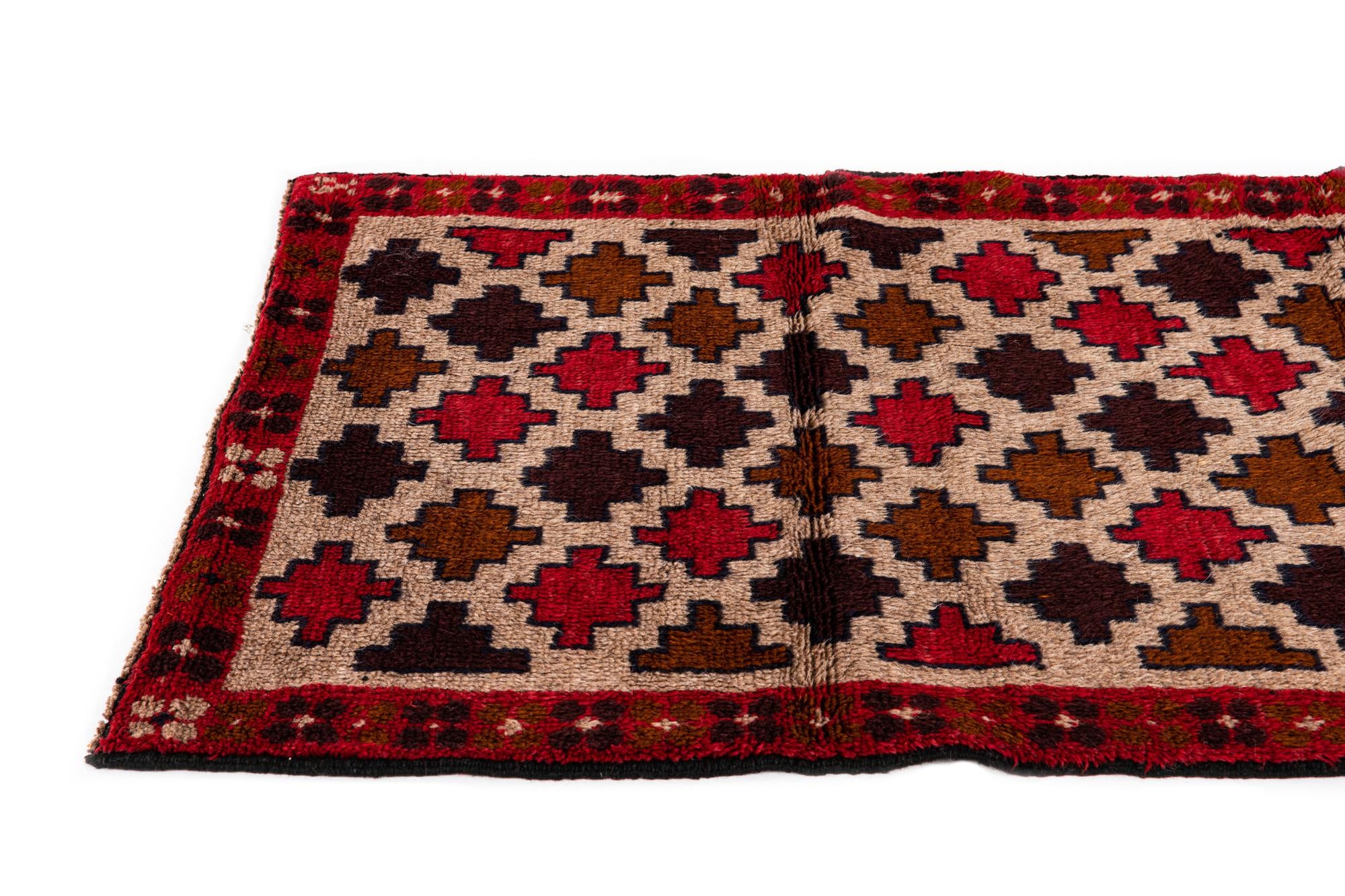 2' 10 x 4' 7 Hand Knotted Balouch Persian Wool Rug