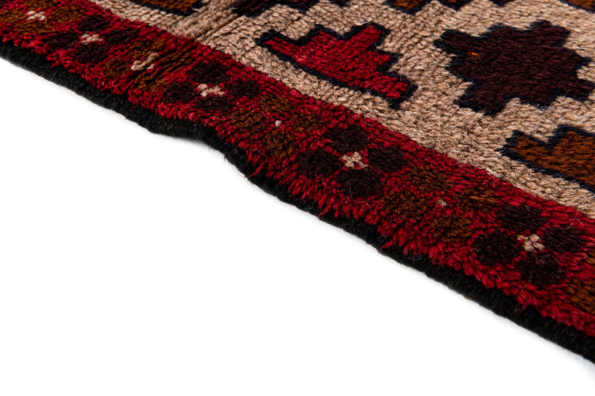 2' 10 x 4' 7 Hand Knotted Balouch Persian Wool Rug