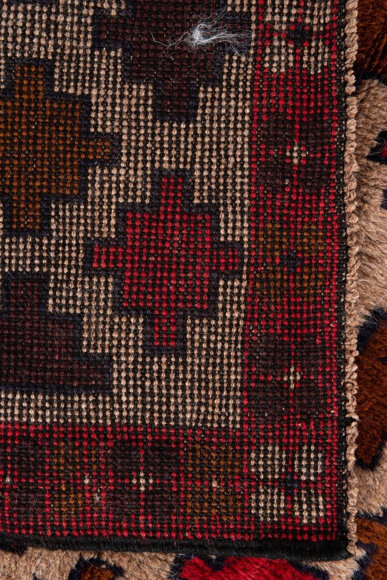 2' 10 x 4' 7 Hand Knotted Balouch Persian Wool Rug