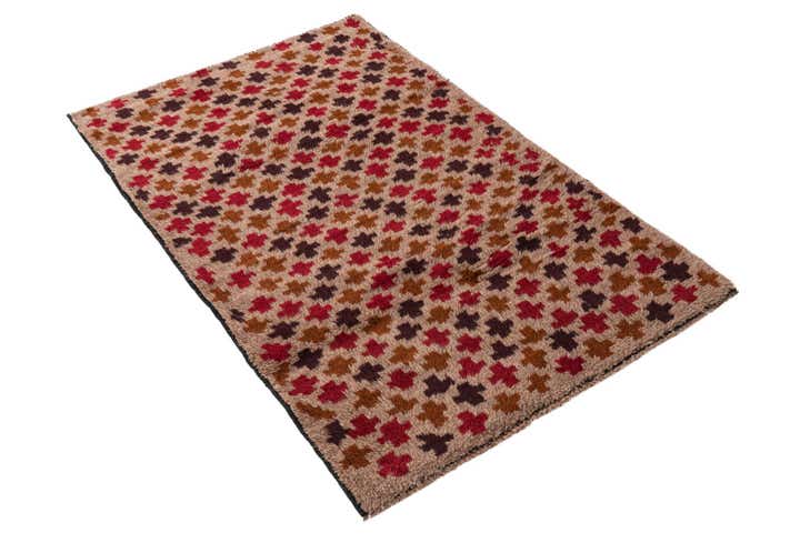 3' x 4' 9 Hand Knotted Balouch Persian Wool Rug