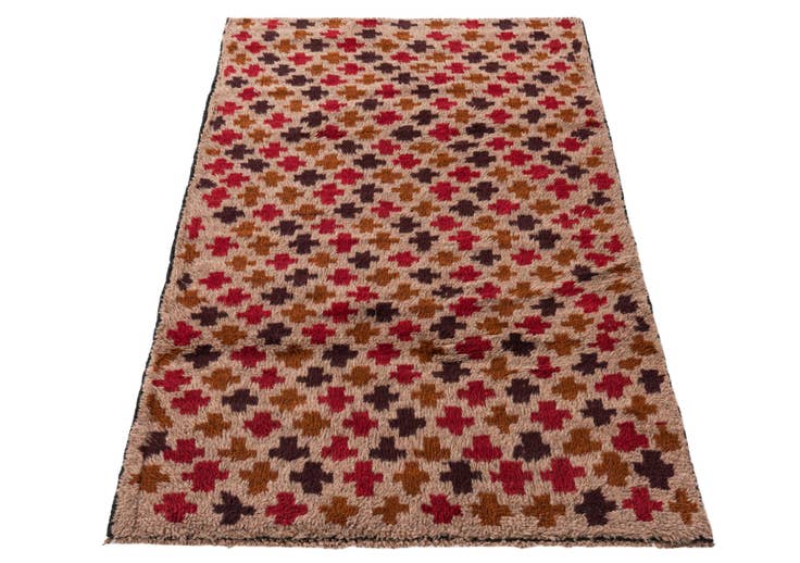 Detail image of 3' x 4' 9 Hand Knotted Balouch Persian Wool Rug