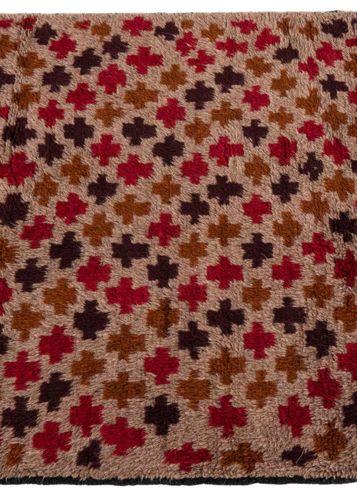 3' x 4' 9 Hand Knotted Balouch Persian Wool Rug