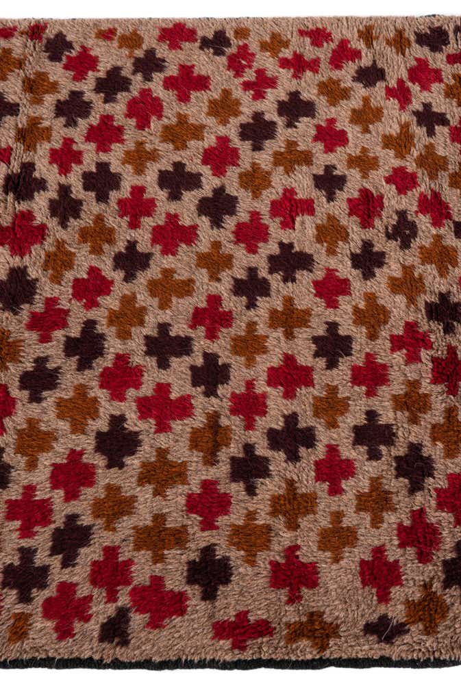 3' x 4' 9 Hand Knotted Balouch Persian Wool Rug