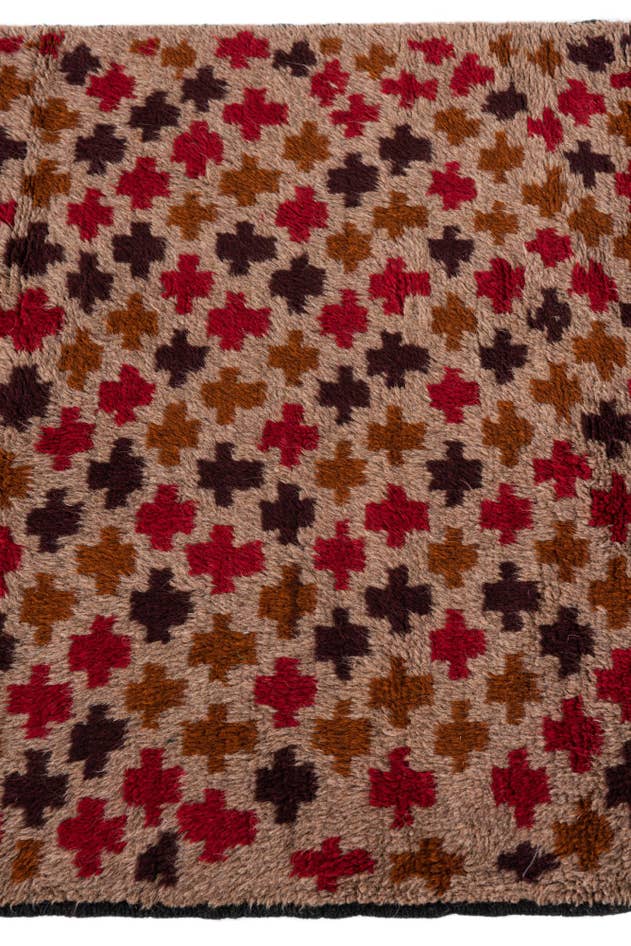 Detail image of 3' x 4' 9 Hand Knotted Balouch Persian Wool Rug