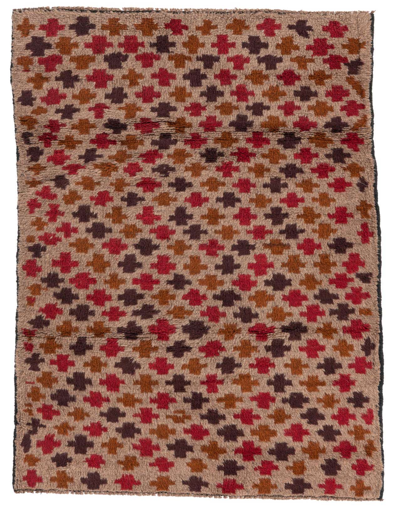 3' x 4' 9 Hand Knotted Balouch Persian Wool Rug