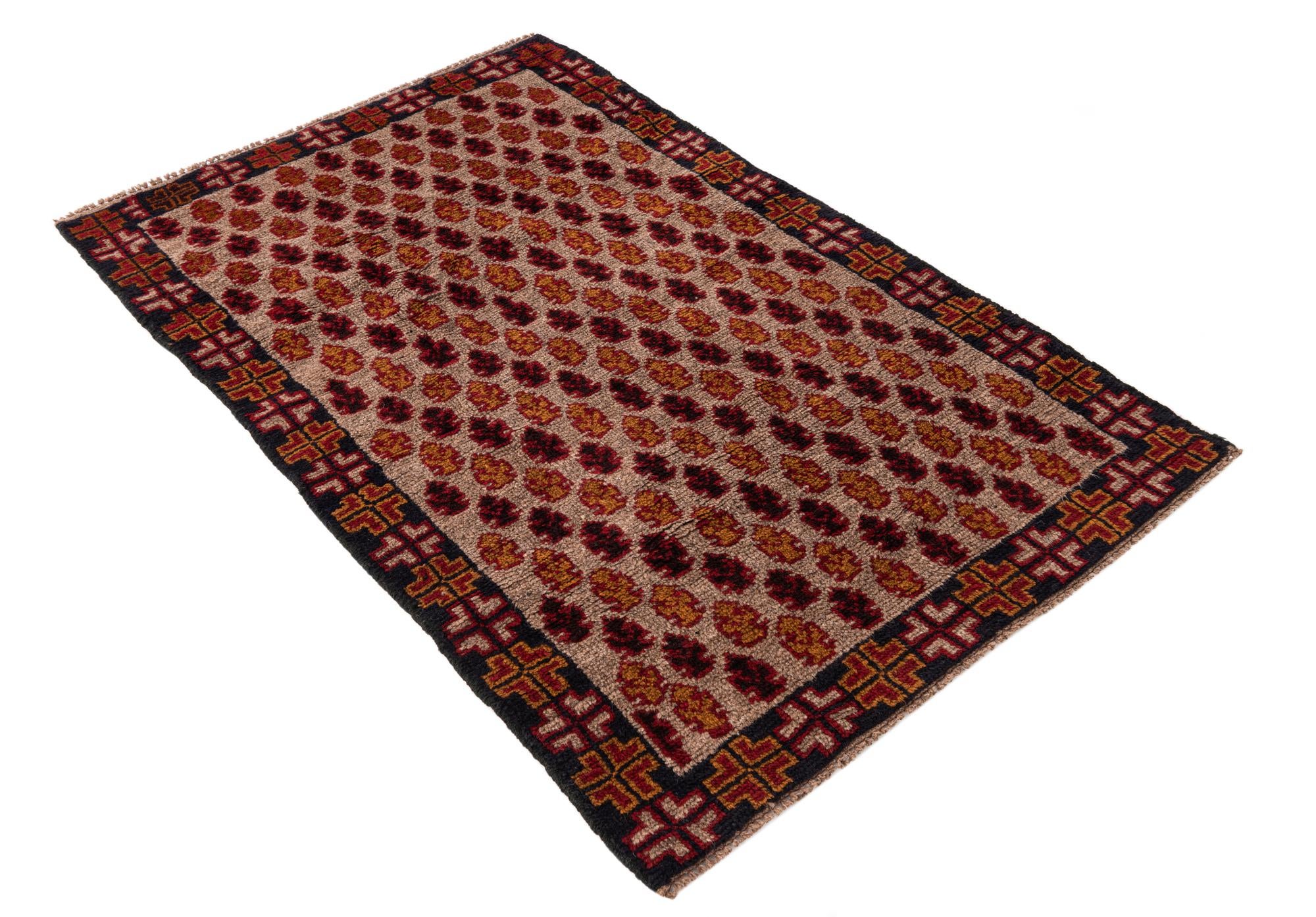 2' 10 x 4' 8 Hand Knotted Balouch Persian Wool Rug